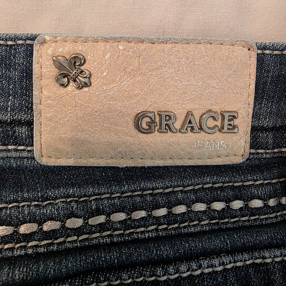 Grace in LA women's distressed denim jeans, size 17. - Picture 8 of 11